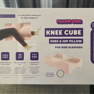 Knee Cube Pillow Hip Side Sleepers White New in Box